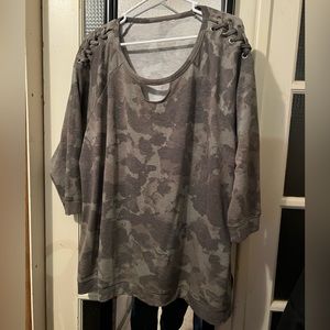 Torrid Lace-up Shoulder Top Size 2